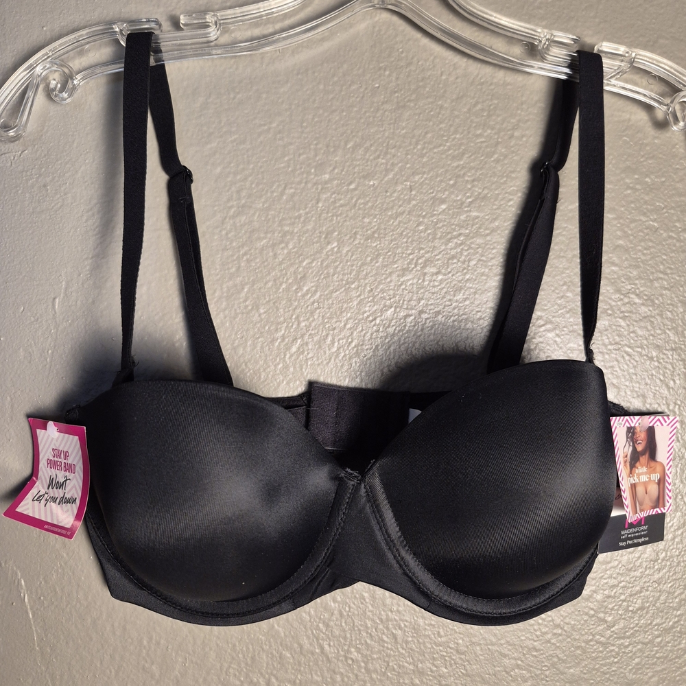 Maidenform Black Convertible Underwire T-Shirt Bra